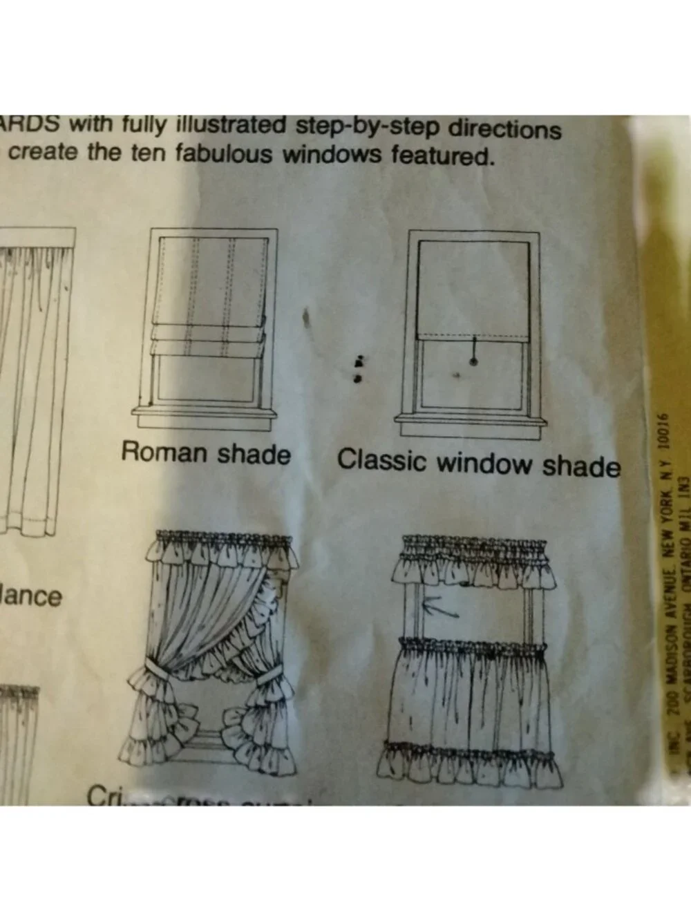 Simplicity House Sewing Pattern Window Curtains Instructions 10 Card Packet 118